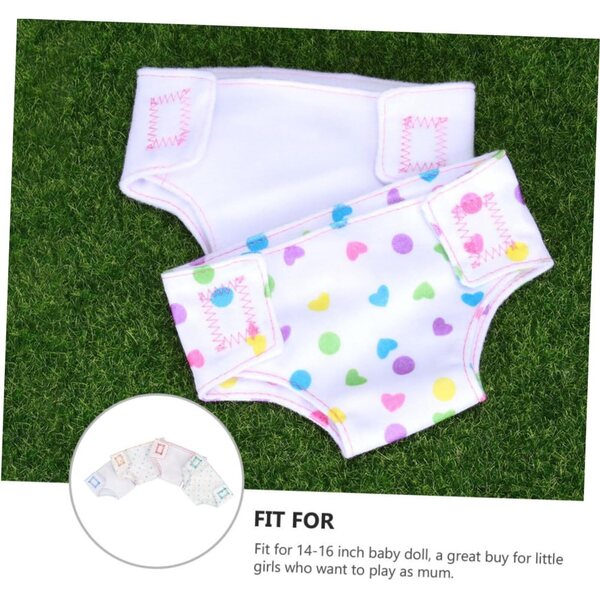 Set 4 Pannolini Regolabili e Intimo per Bambole 45 cm – Accessori Realistici Gioco Bimba