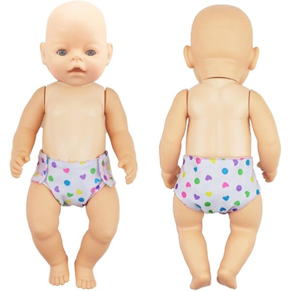 Set 4 Pannolini Regolabili e Intimo per Bambole 45 cm – Accessori Realistici Gioco Bimba