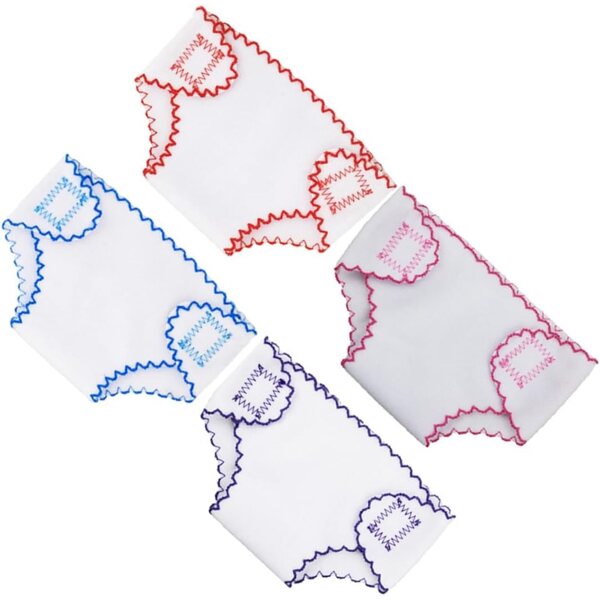 Pannolini Lavabili Riutilizzabili per Bambole 15,5x10 cm - Accessori Lavabili Gioco Bambini