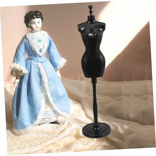 PartyKindom 6 schwarze Miniatur-Schaufensterpuppen zur Präsentation von Puppenkleidung
