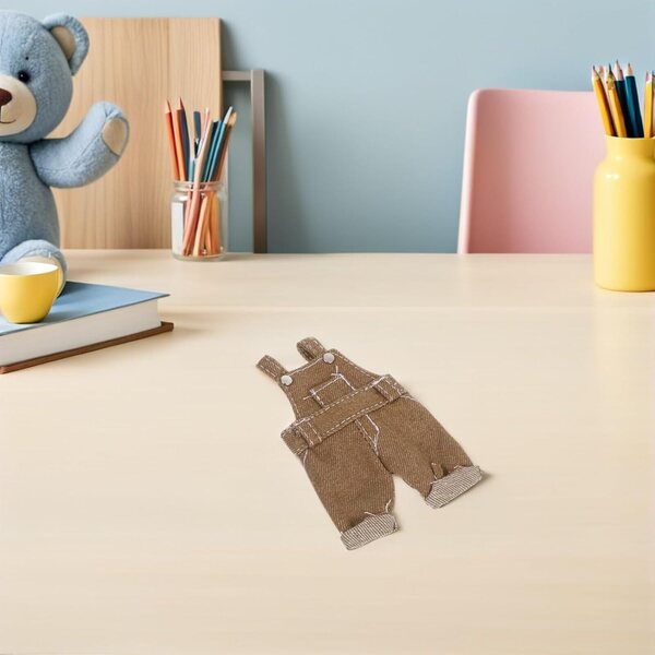 Bärenoverall für Plüschtiere und Kawaii-Puppen – Braunes kreatives Miniaturkostüm