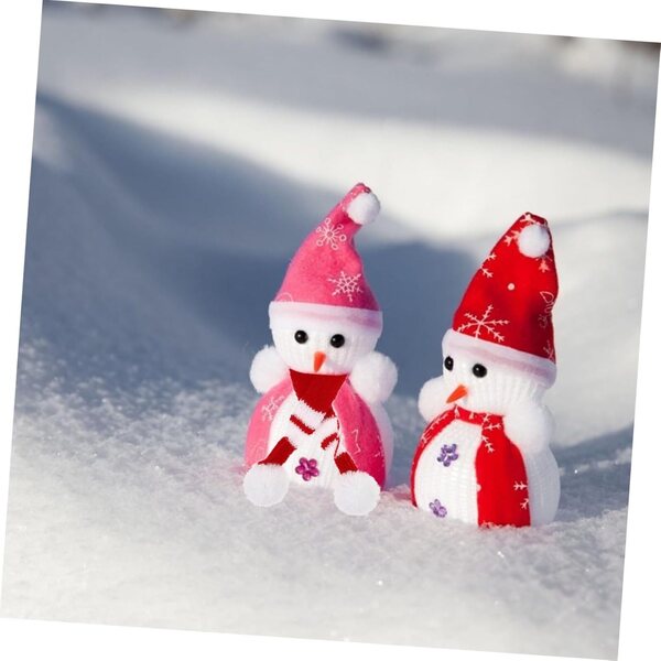 10 Mini Sciarpe in Lana per Bambole Rosse e Verdi - Accessori Festivi Decorativi