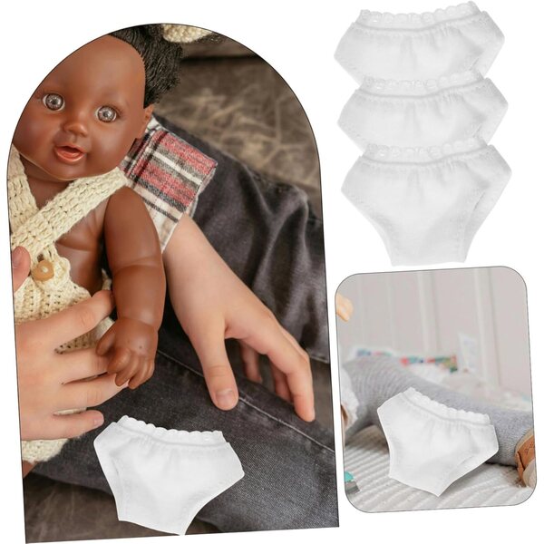 ORFOFE 3 weiße Mini-Culottes für Puppen – wiederverwendbare Spiel- und Bekleidungsaccessoires