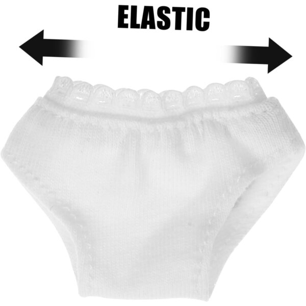 ORFOFE 3 weiße Mini-Culottes für Puppen – wiederverwendbare Spiel- und Bekleidungsaccessoires