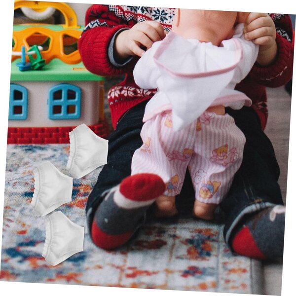 ORFOFE 3 weiße Mini-Culottes für Puppen – wiederverwendbare Spiel- und Bekleidungsaccessoires