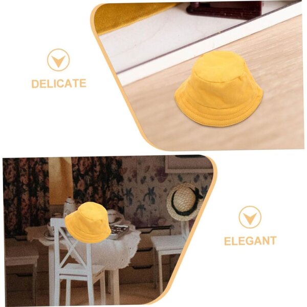 Set 2 Cappellini da Pescatore in Poliestere per Bambole | Accessori Decorativi e Riutilizzabili