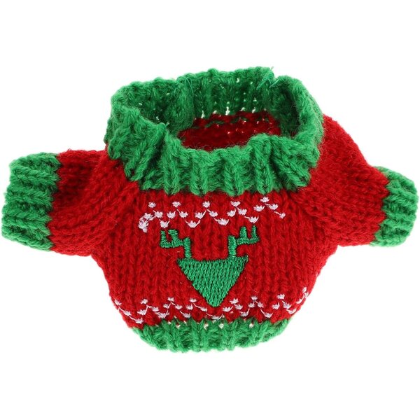 Pull in Peluche per Bambole con Motivo Triangoli Rosso e Verde, Adatto a Occasioni Speciali