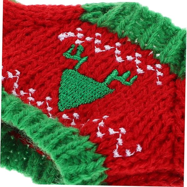 Pull in Peluche per Bambole con Motivo Triangoli Rosso e Verde, Adatto a Occasioni Speciali