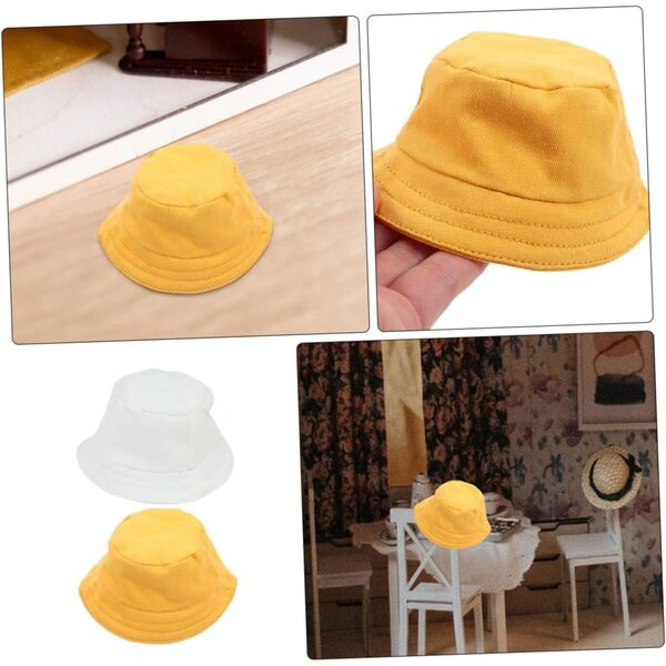 Set 2 Mini Casquettes in Poliestere per Bambole – Accessori Decorativi e Moda DIY