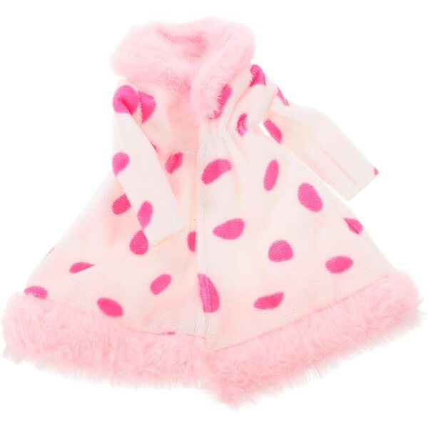 Manteau Peluche Rosa per Bambole 30 cm – Abito Miniatura Facile da Indossare e Elegante