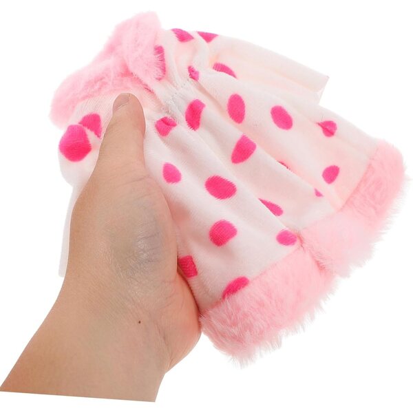 Manteau Peluche Rosa per Bambole 30 cm – Abito Miniatura Facile da Indossare e Elegante