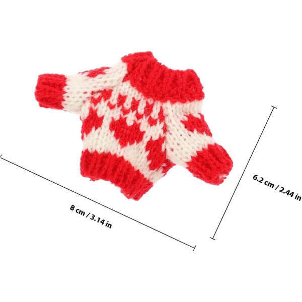 Set 5 Pulls in Cotone per Bambole - Abiti Invernali Morbidi e Colorati per Bambole da 8 cm