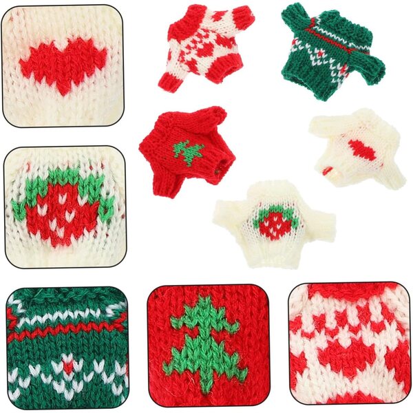 Set 5 Pulls in Cotone per Bambole - Abiti Invernali Morbidi e Colorati per Bambole da 8 cm