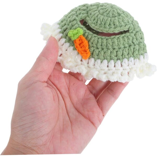 Geflochtenes Hut- und Lätzchen-Set für Puppen – elegantes und leicht zu reinigendes Kostümzubehör