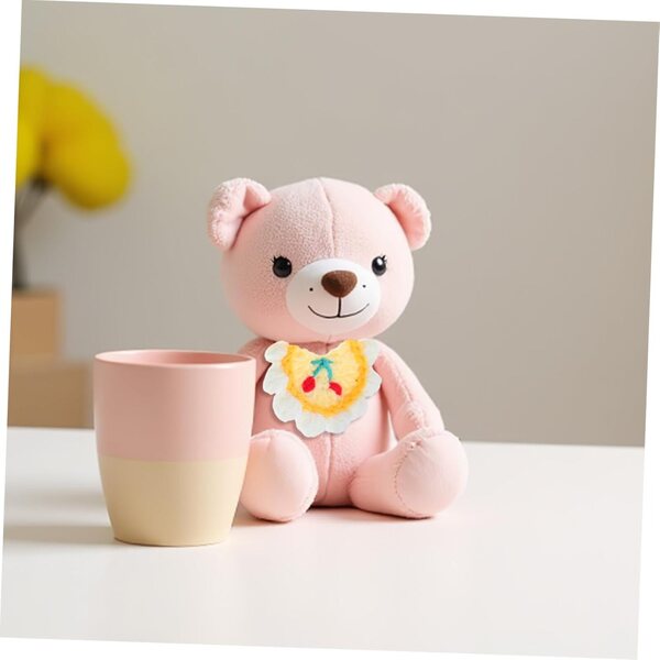 Geflochtenes Hut- und Lätzchen-Set für Puppen – elegantes und leicht zu reinigendes Kostümzubehör