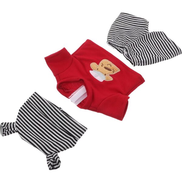 ORFOFE Set Abbigliamento Bambole Reborn con Pantalone e Cappello a Righe per Bambini