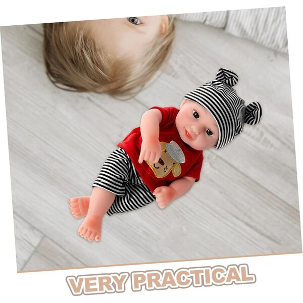ORFOFE Set Abbigliamento Bambole Reborn con Pantalone e Cappello a Righe per Bambini