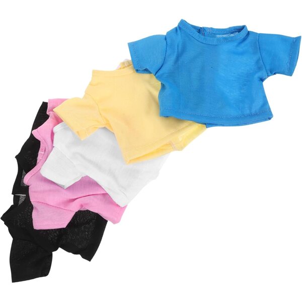 Set 5 Magliette Colorate per Orsetti di Peluche - Maniche Corte e Tessuto Morbido