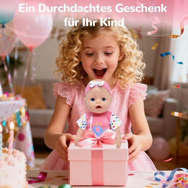 WanderGo 12-teiliges rosa Puppenkleidungsset 35-43 cm mit Gürteln und Zubehör