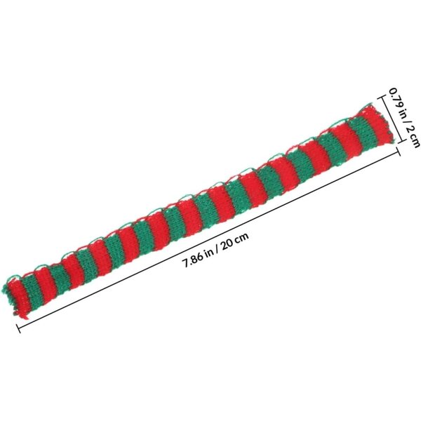 Set 30 Mini Sciarpe di Lana Natalizie per Bambole e Decorazioni Festive