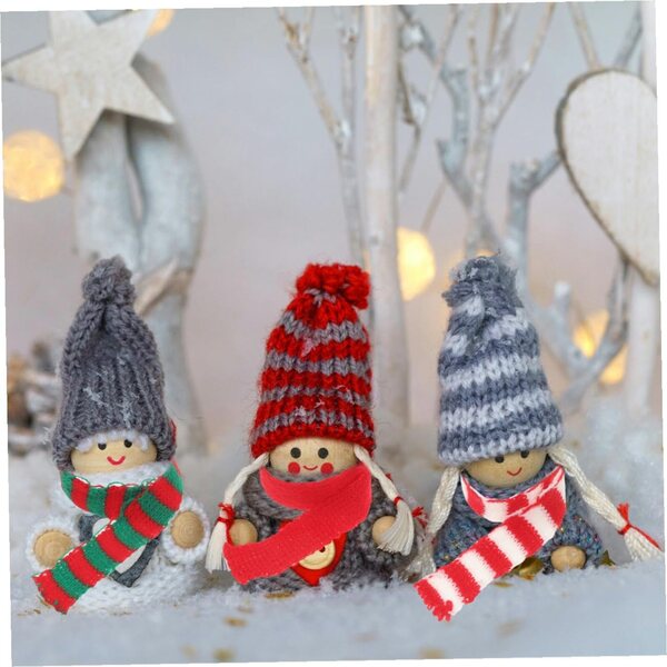 Set 30 Mini Sciarpe di Lana Natalizie per Bambole e Decorazioni Festive
