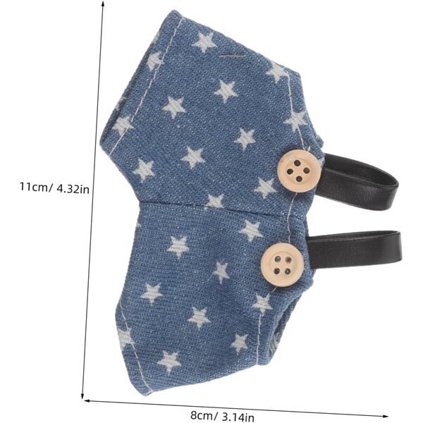 Set 3 Salopette Jeans per Bambole Peluche - Accessori DIY Tessuto Morbido