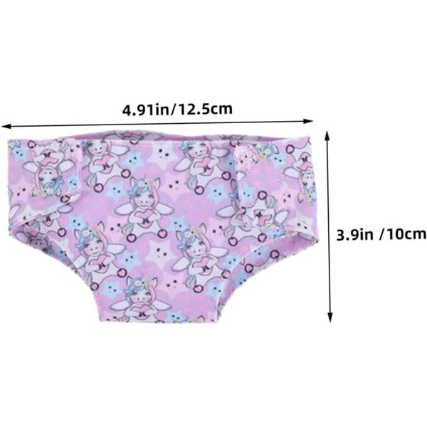 Culottes in Tessuto per Bambole 18 Pollici - Set 2 Couches Riutilizzabili Colorate