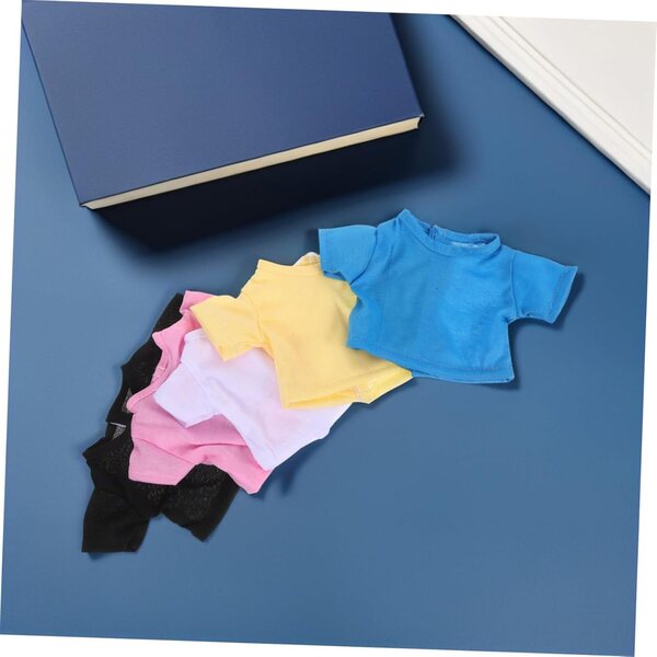 Set 5 T-Shirt in Tessuto per Pupazzi e Orsetti 18 cm - Abbigliamento Peluche FUNNETOYU
