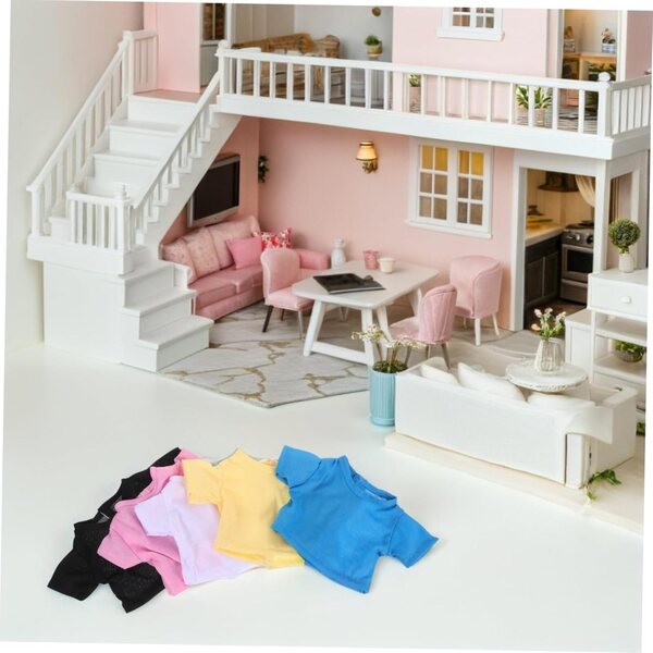 Set 5 T-Shirt in Tessuto per Pupazzi e Orsetti 18 cm - Abbigliamento Peluche FUNNETOYU