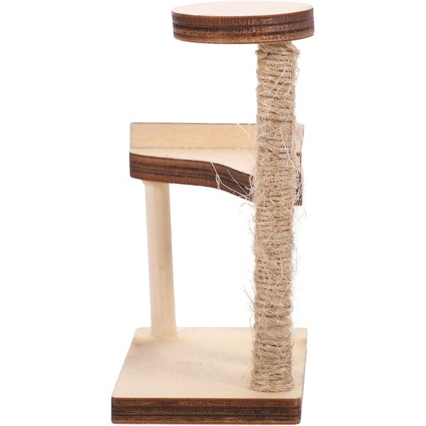 Albero Tiragraffi Miniatura in Legno per Casa delle Bambole - Accessorio Decorativo Realistico