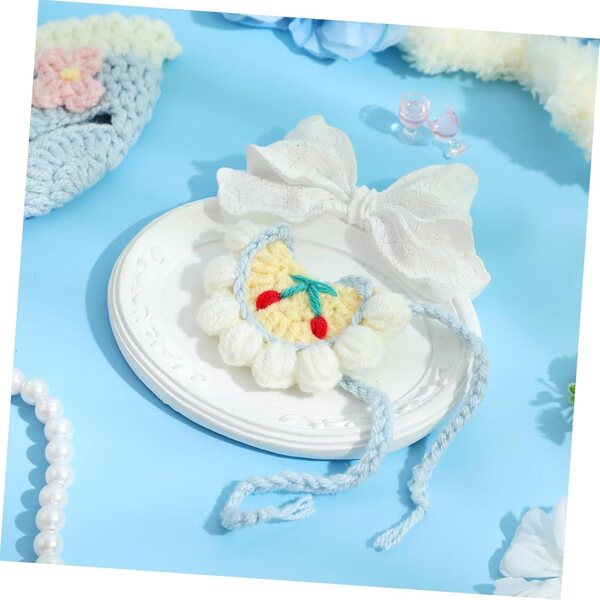 Set Accessori per Bambola: Berretto Multicolore e Bavaglino Bandana in Cotone Morbido