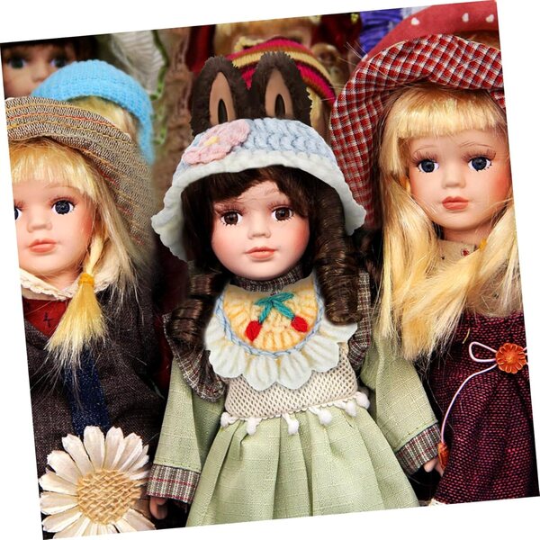 Set Accessori per Bambola: Berretto Multicolore e Bavaglino Bandana in Cotone Morbido