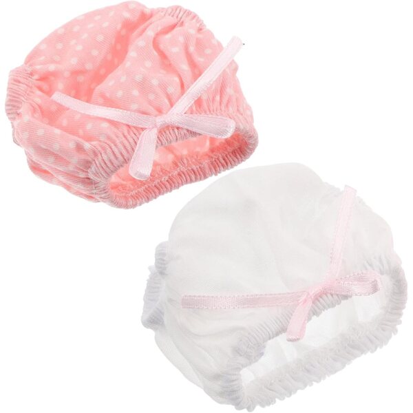 Set 2 Slip Triangolo per Bambole | Sottovesti Floreali Arancio e Bianco in Poliestere