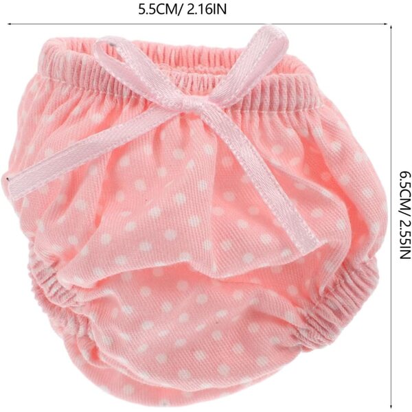 Set 2 Slip Triangolo per Bambole | Sottovesti Floreali Arancio e Bianco in Poliestere