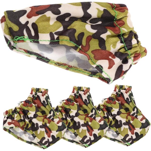 Set di 4 Mutandine per Bambole da 18 Pollici in Tessuto Lavabili Camouflage per Bambole