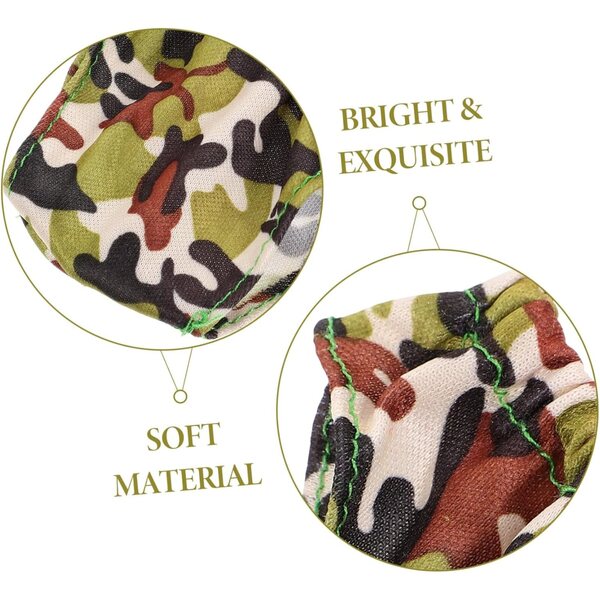 Set di 4 Mutandine per Bambole da 18 Pollici in Tessuto Lavabili Camouflage per Bambole