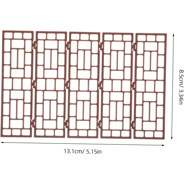 ORFOFE Mini Paravento Tradizionale Cinese in Plastica per Casa delle Bambole 13x8 cm