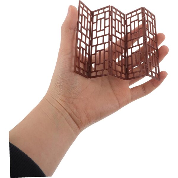 ORFOFE Mini Paravento Tradizionale Cinese in Plastica per Casa delle Bambole 13x8 cm
