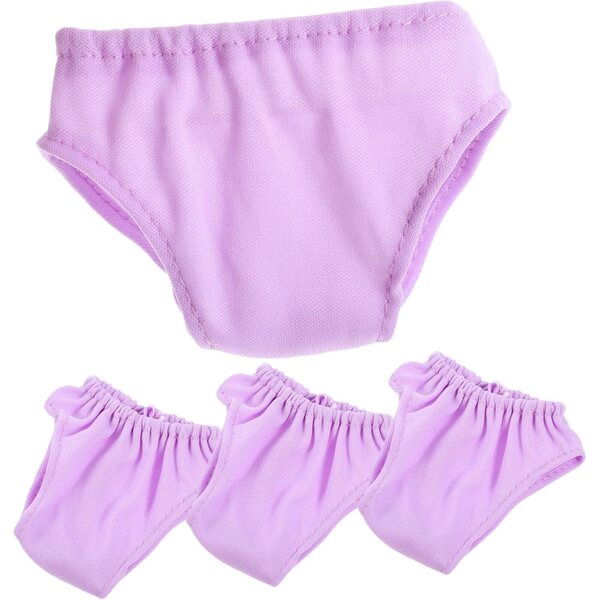 Set 4 Culotte Viola Miniature per Bambole 18 Pollici, Sottovesti Regolabili in Tessuto