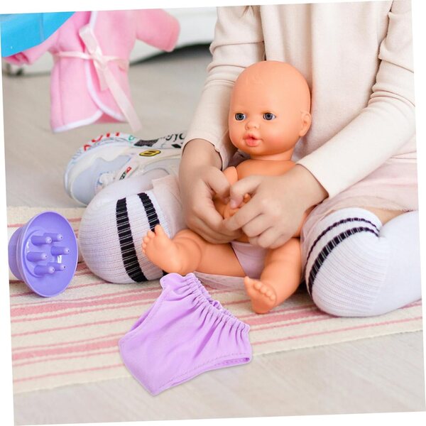 Set 4 Culotte Viola Miniature per Bambole 18 Pollici, Sottovesti Regolabili in Tessuto