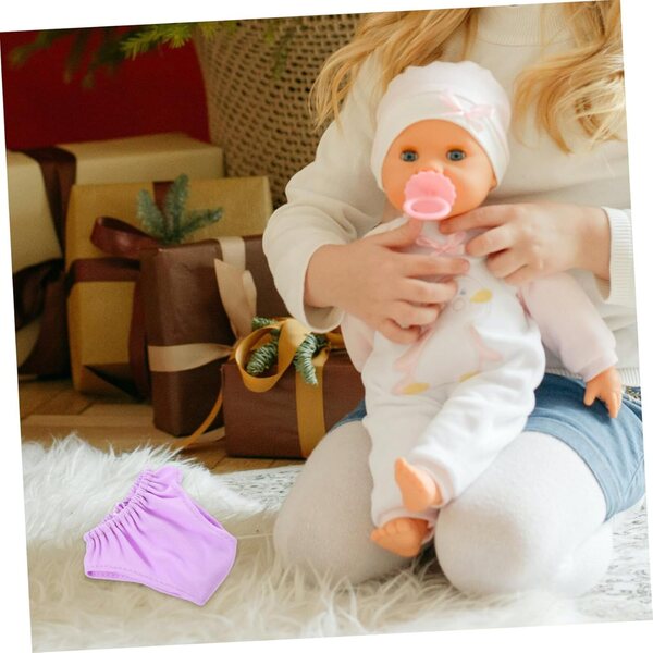 Set 4 Culotte Viola Miniature per Bambole 18 Pollici, Sottovesti Regolabili in Tessuto