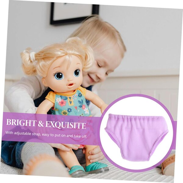 Set 4 Culotte Viola Miniature per Bambole 18 Pollici, Sottovesti Regolabili in Tessuto
