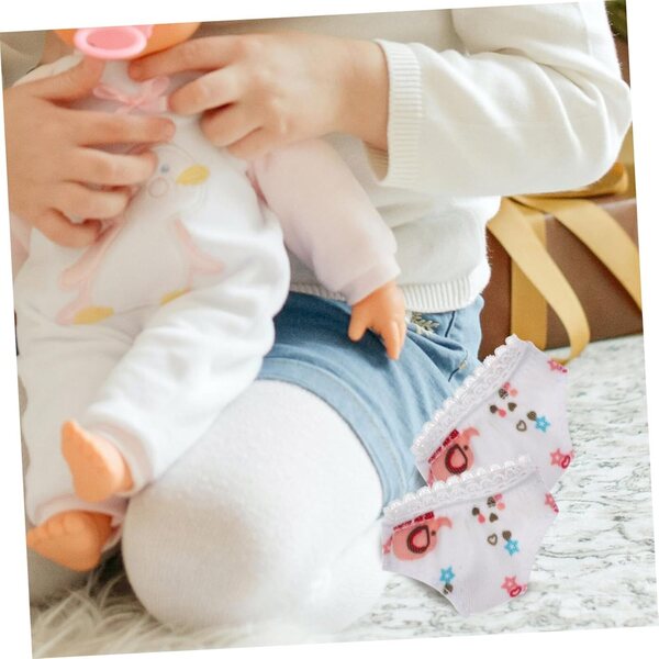 Set 3 Culottes Bianche in Tessuto per Bambole | Mini Sottovesti Comode e Resistenti