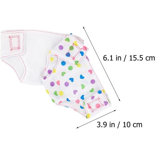 Set 6 Pannolini Riutilizzabili per Bambole 18 Pollici, Accessori in Tessuto con Nastro Regolabile