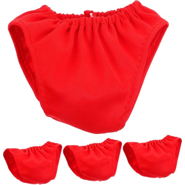 Set 4 Culotte Rosse per Bambole 45-60 cm Riutilizzabili e Facili da Indossare