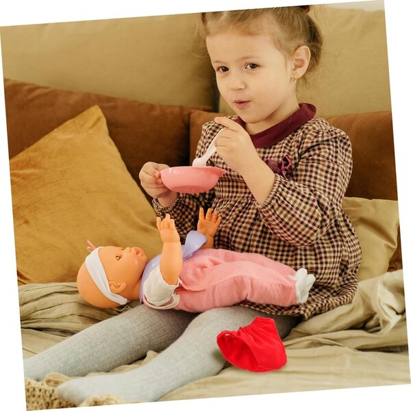 Set 4 Culotte Rosse per Bambole 45-60 cm Riutilizzabili e Facili da Indossare