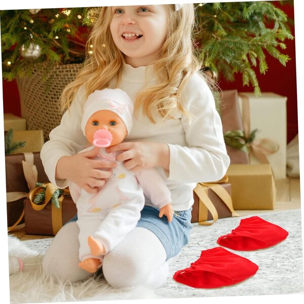 Set 4 Culotte Rosse per Bambole 45-60 cm Riutilizzabili e Facili da Indossare