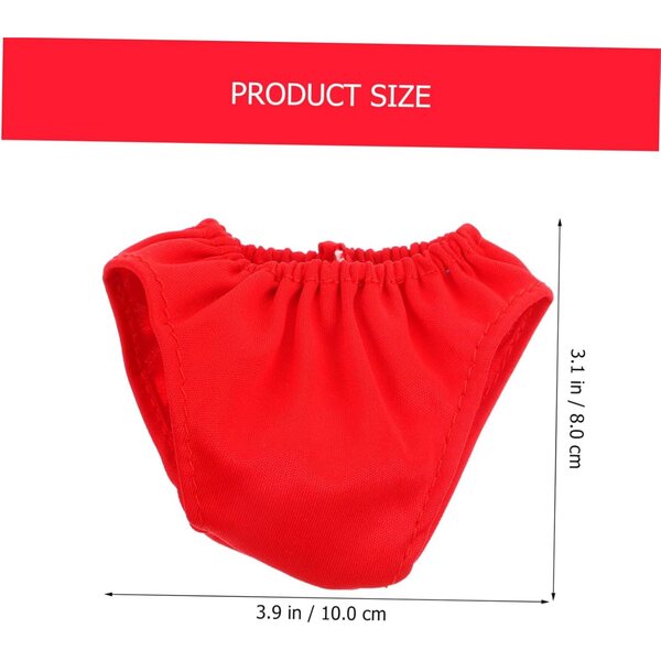Set 4 Culotte Rosse per Bambole 45-60 cm Riutilizzabili e Facili da Indossare