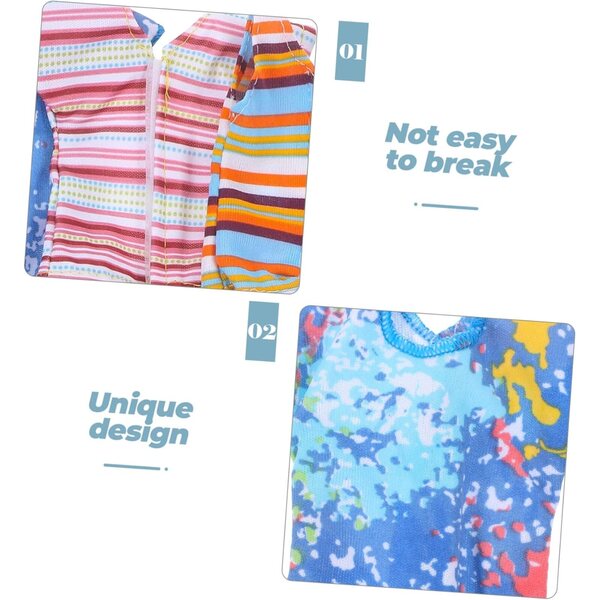 Set 4 Completi Abbigliamento per Bambole Maschio Lavabili e Riutilizzabili in Tessuto