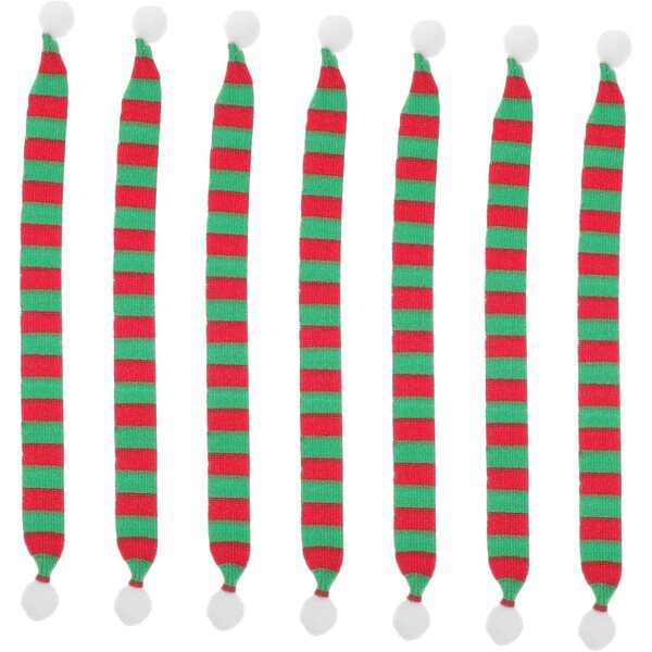 20 Mini Sciarpe di Natale per Bambole e Decorazioni Feste e Artigianato